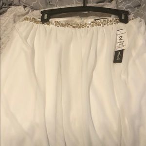 White and gold dress